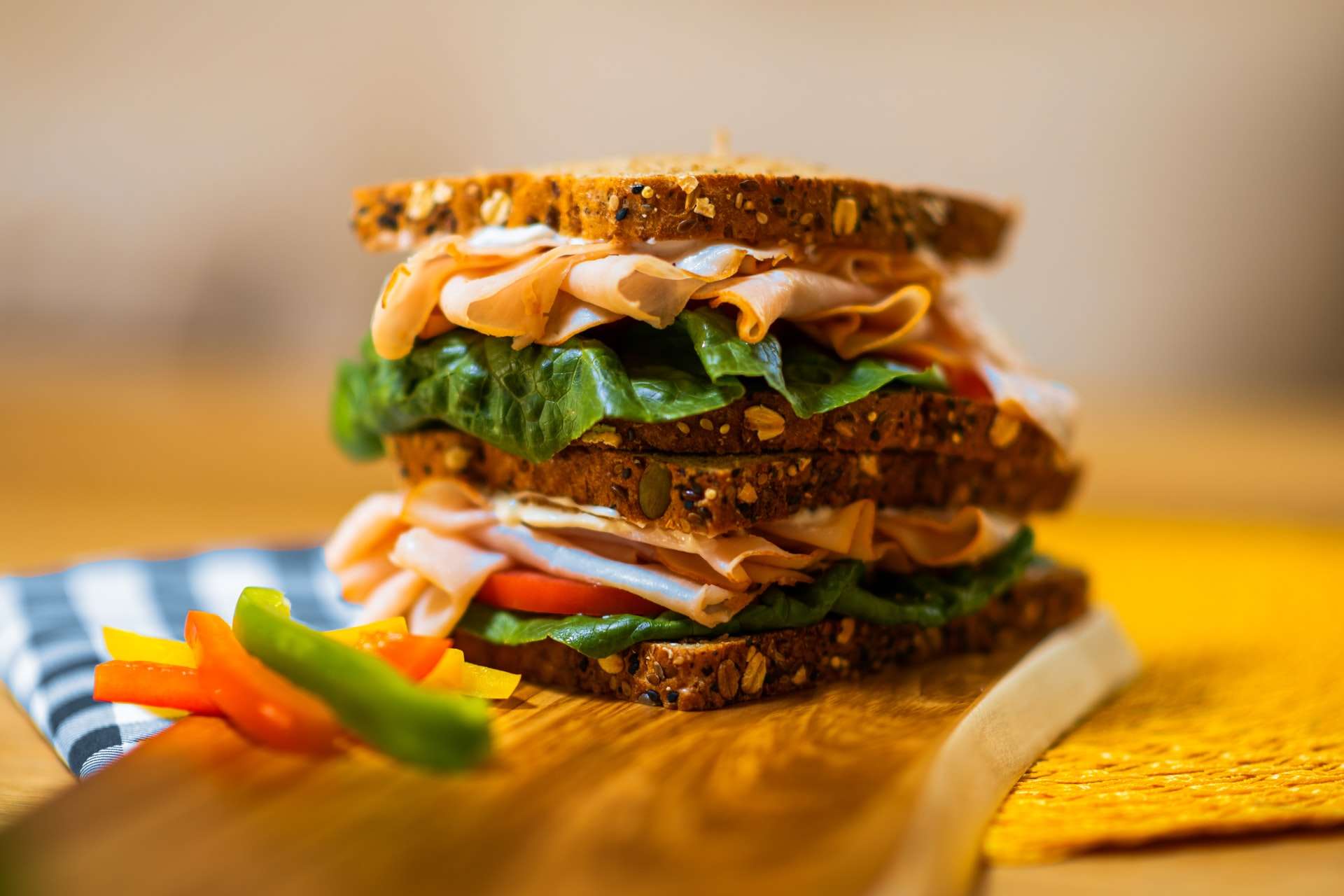 A healthy sandwich on a plate