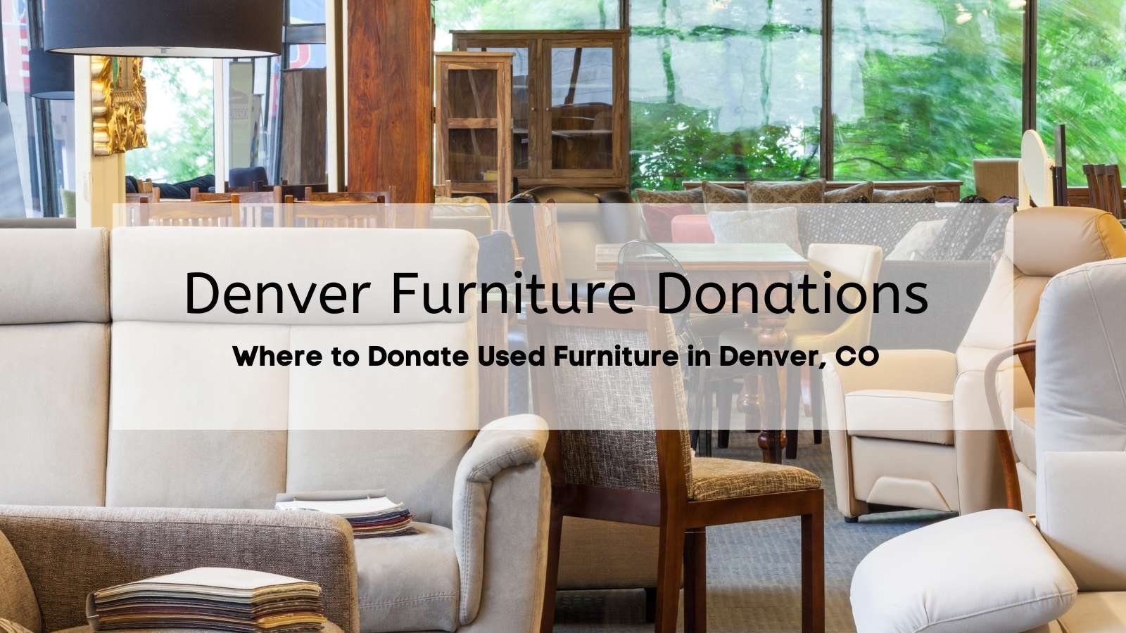 Interior of furniture store