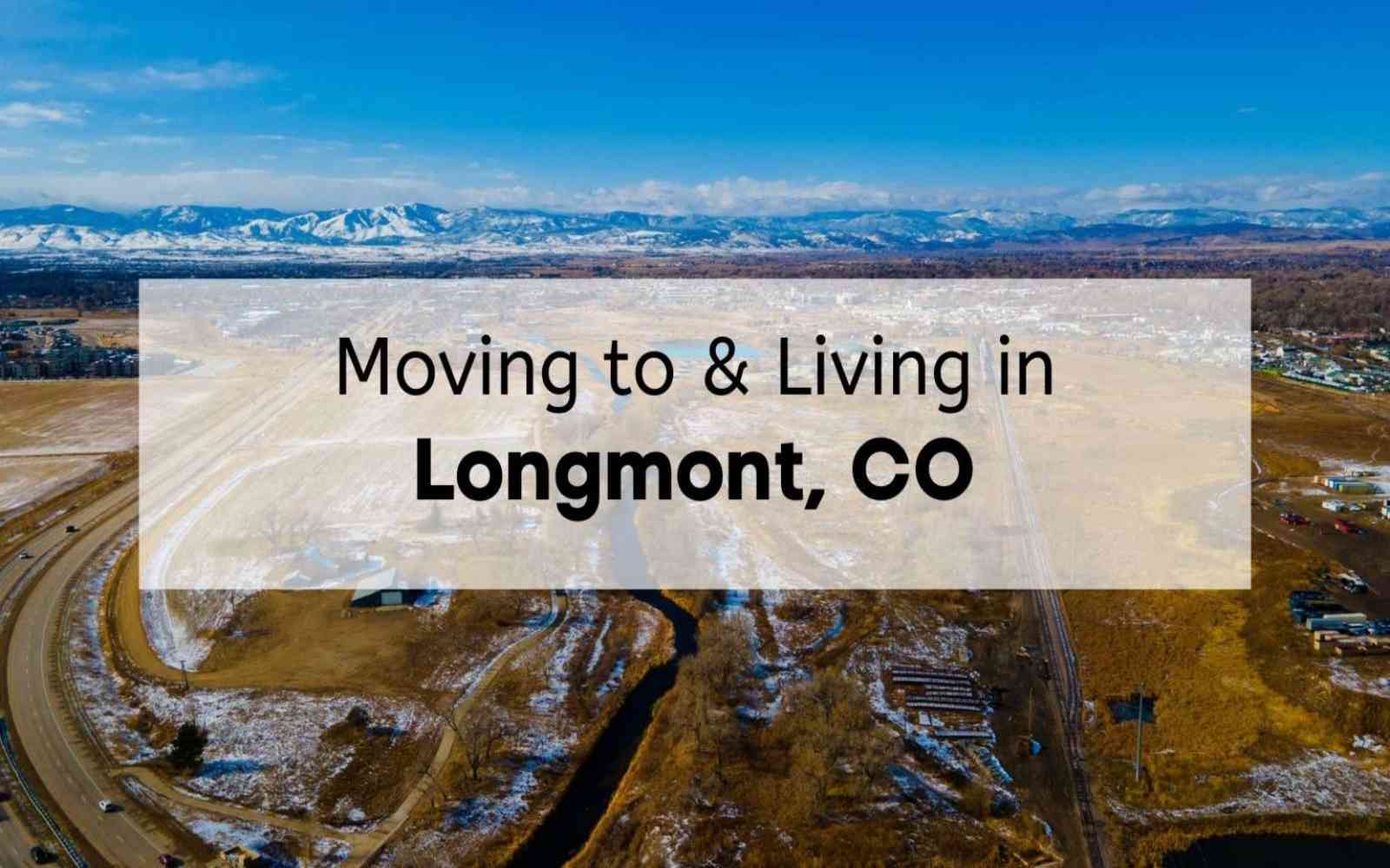 Aerial view of Longmont Colorado.